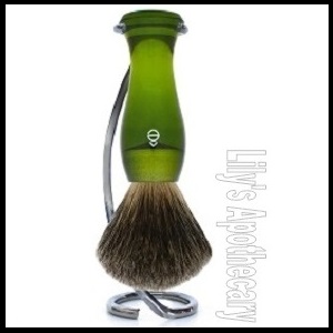 Eshave Badger Hair Brush & Twist Stand Green - 50% OFF!